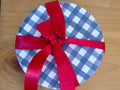 Round Coasters 4pk Set (Checkered & Plaid Print Designs)