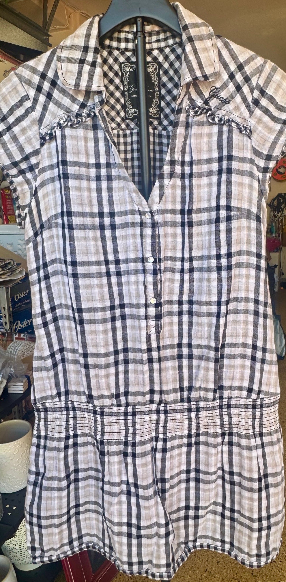 Guess Plaid Dress - Large
