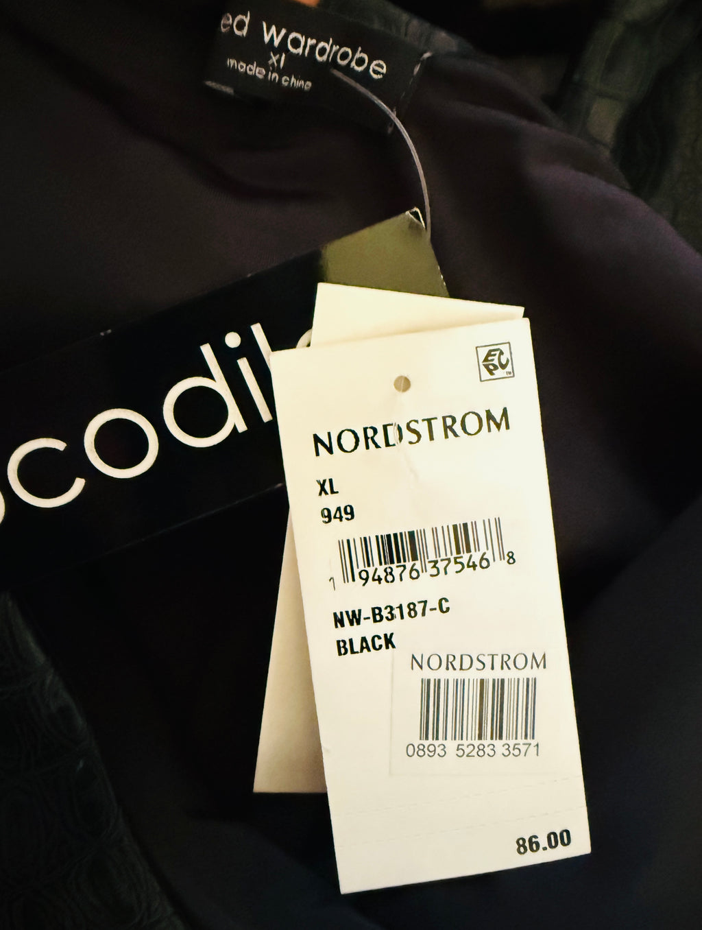 The Crocodile Collection Croc Embossed Faux Leather Tank Bodysuit - Black - Naked Wardrobe