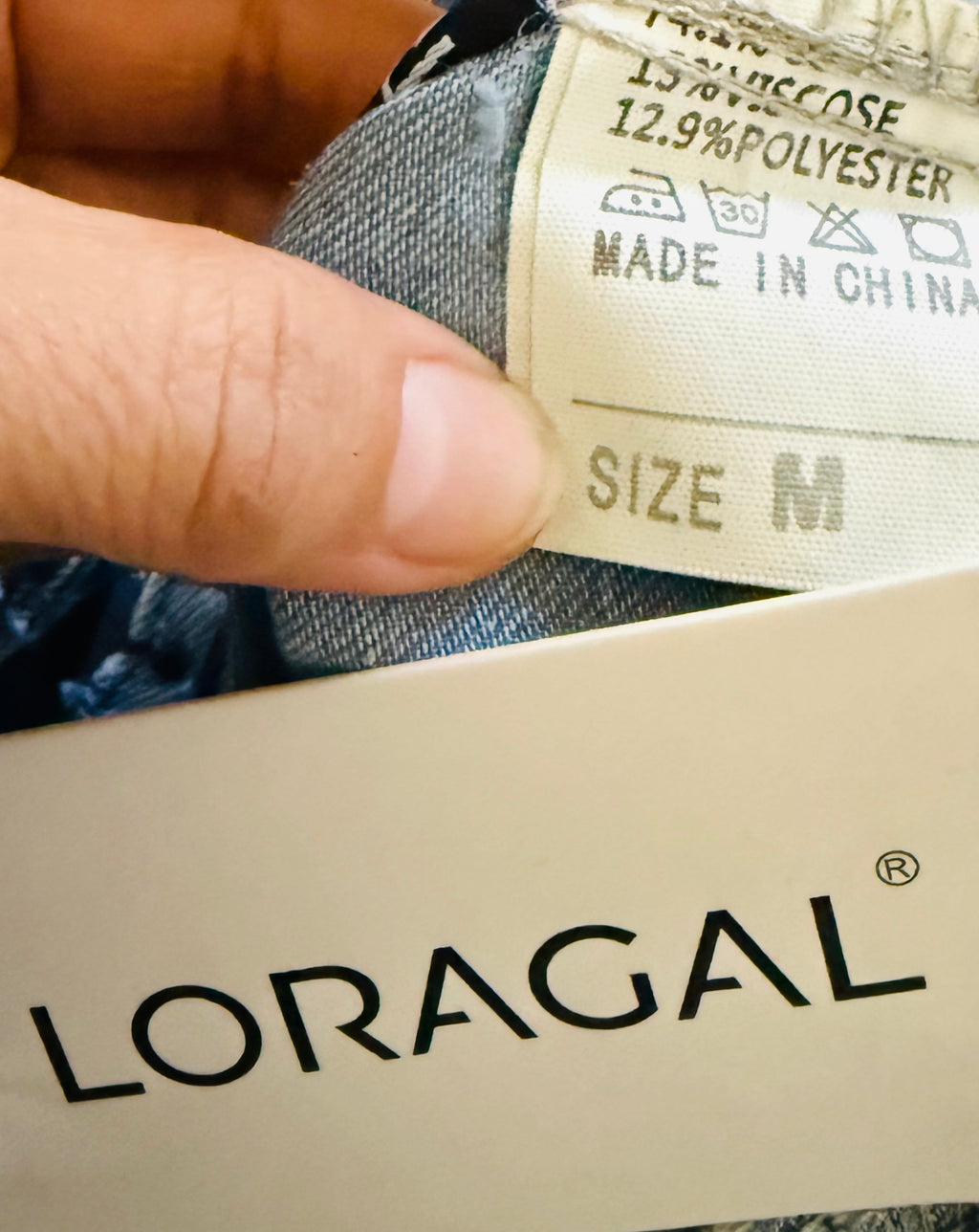 Denim V-Neck Maxi Dress - Loragal