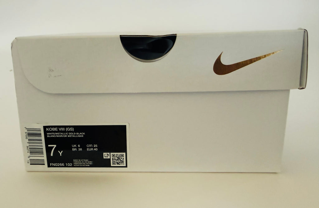 Kobe 8 Protro GS "Mambacita" – White/Metallic Gold-Black (FN0266-102) - Nike