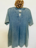 Short Denim Inspired Look Dress - Small