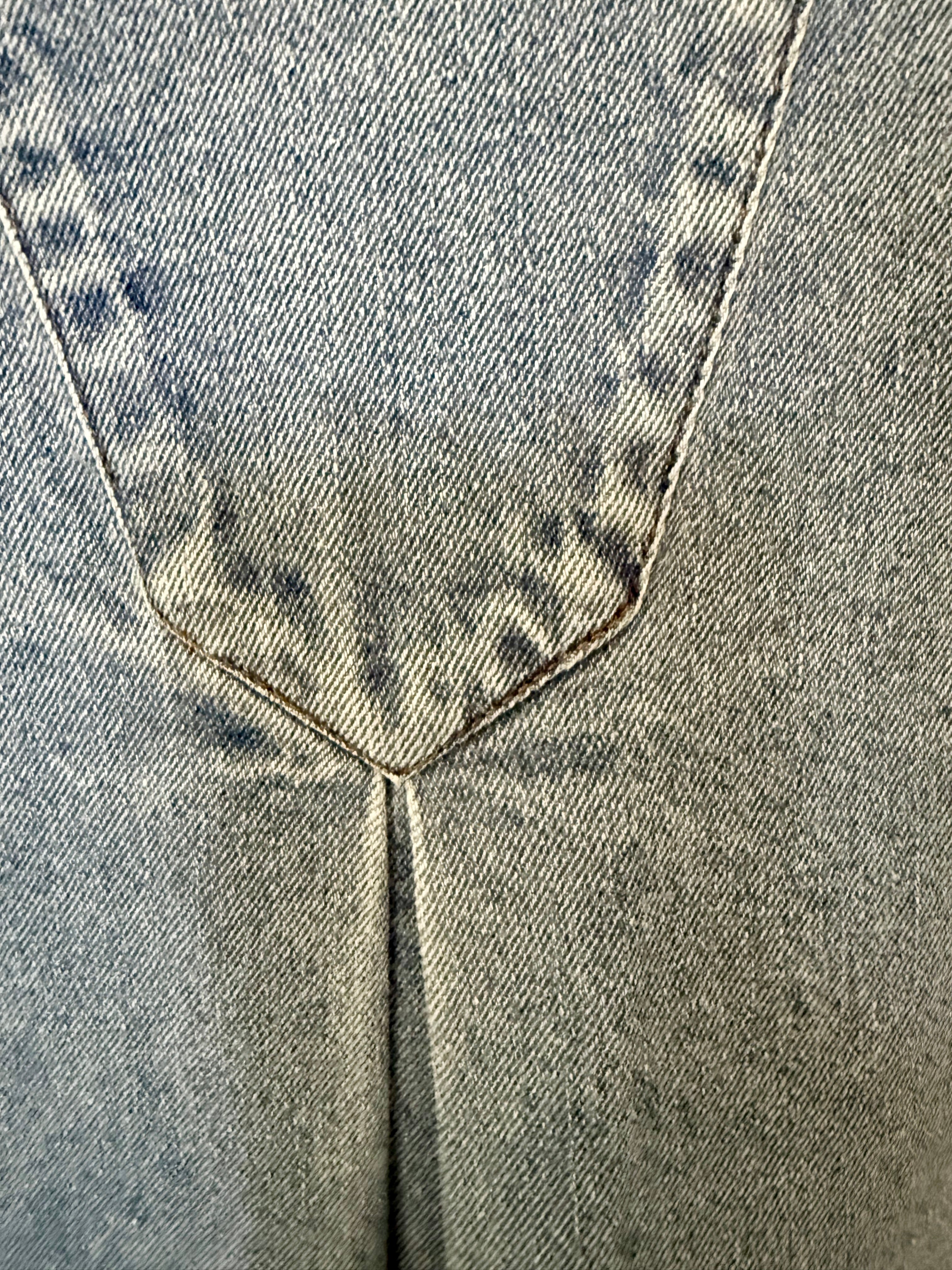 Short Denim Inspired Look Dress - Small