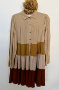 Short Earthy Tones Dress - Small