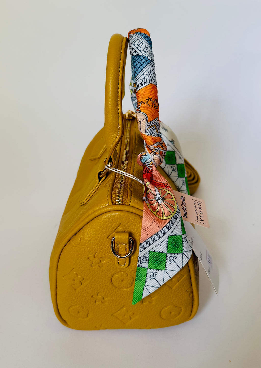 Citrine Chic Small Handbag with Strap & Scarf