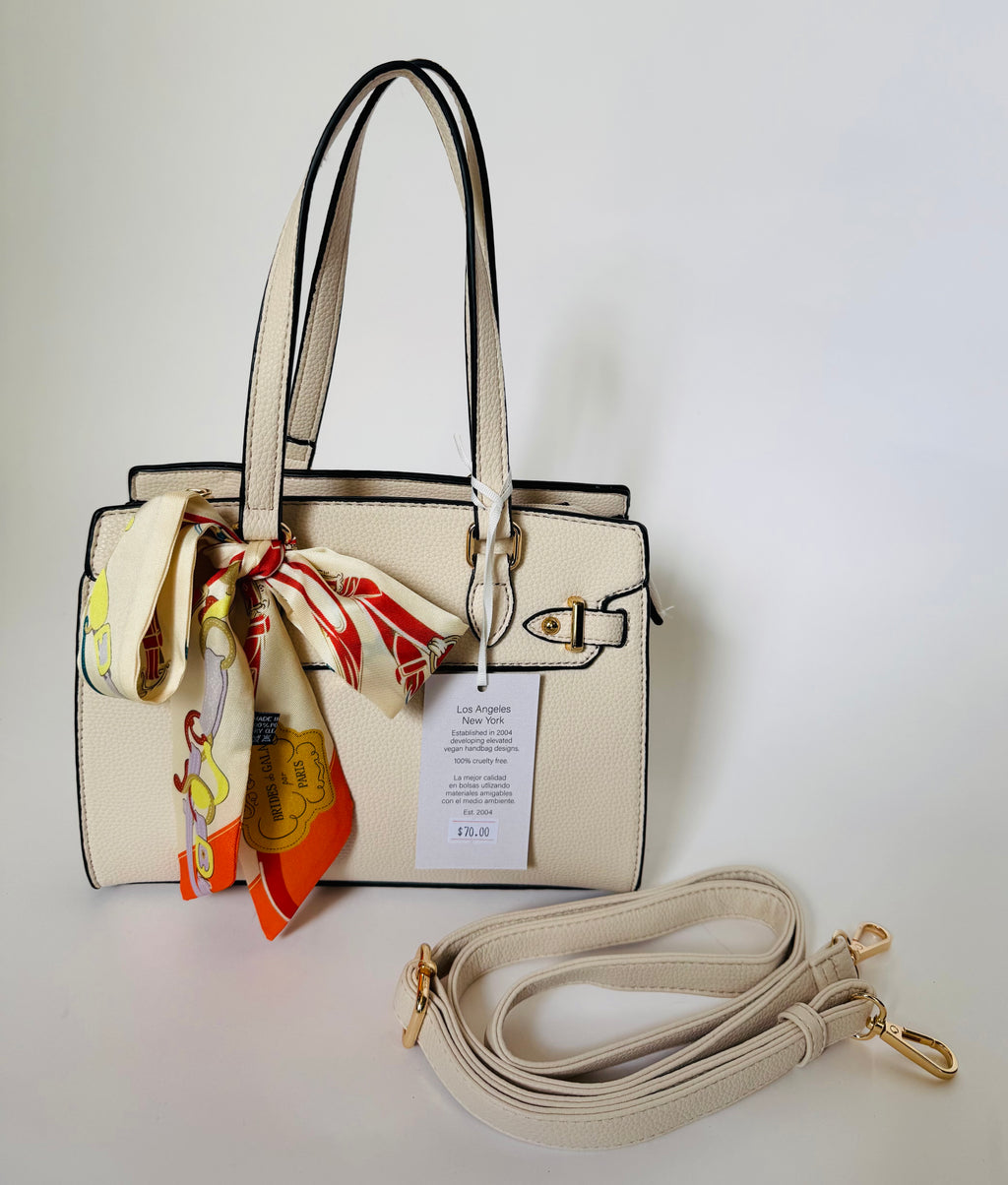 Soft White Elegance Small Handbag