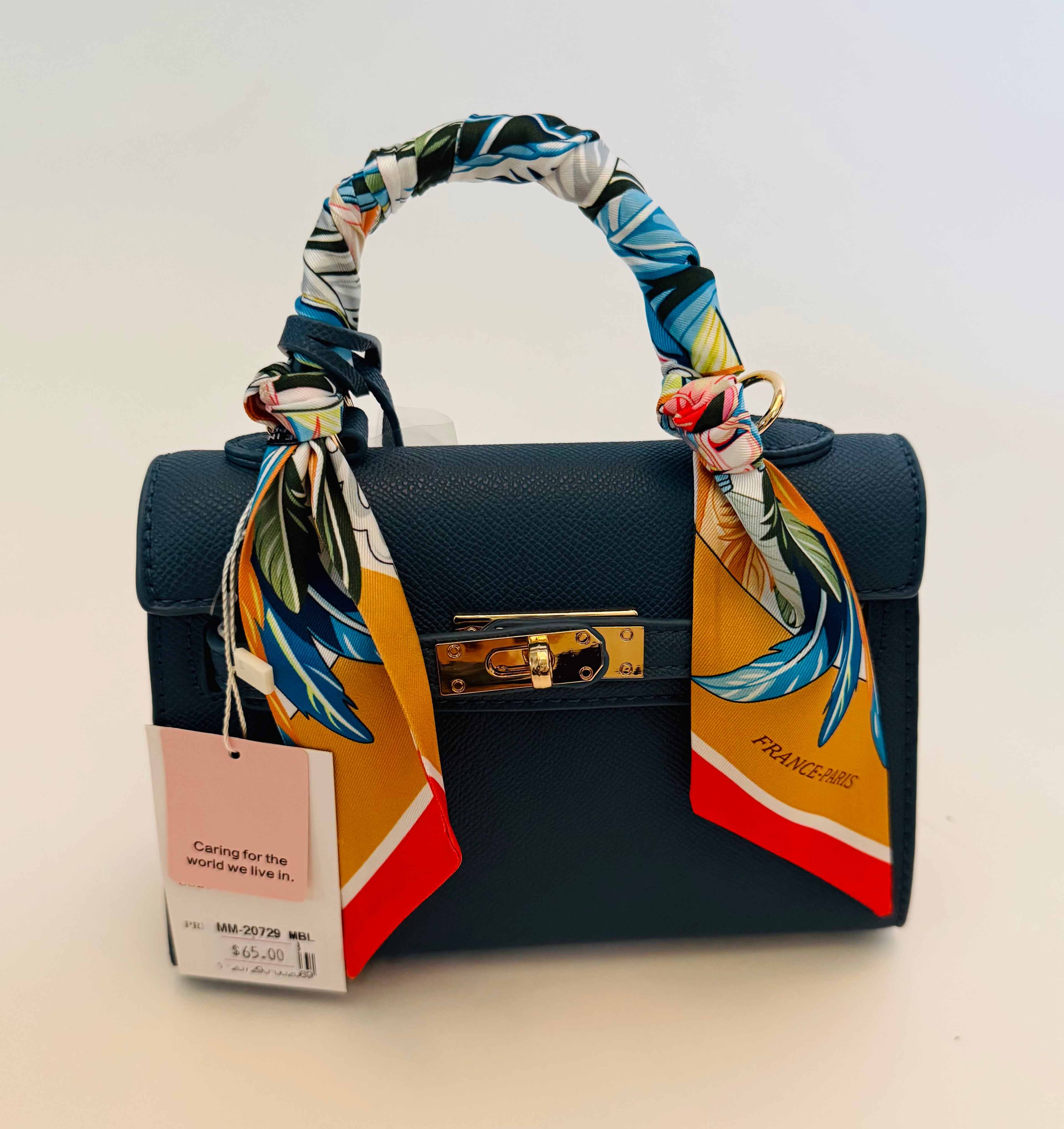 Mini Icon Top Handle Bag with Scarf