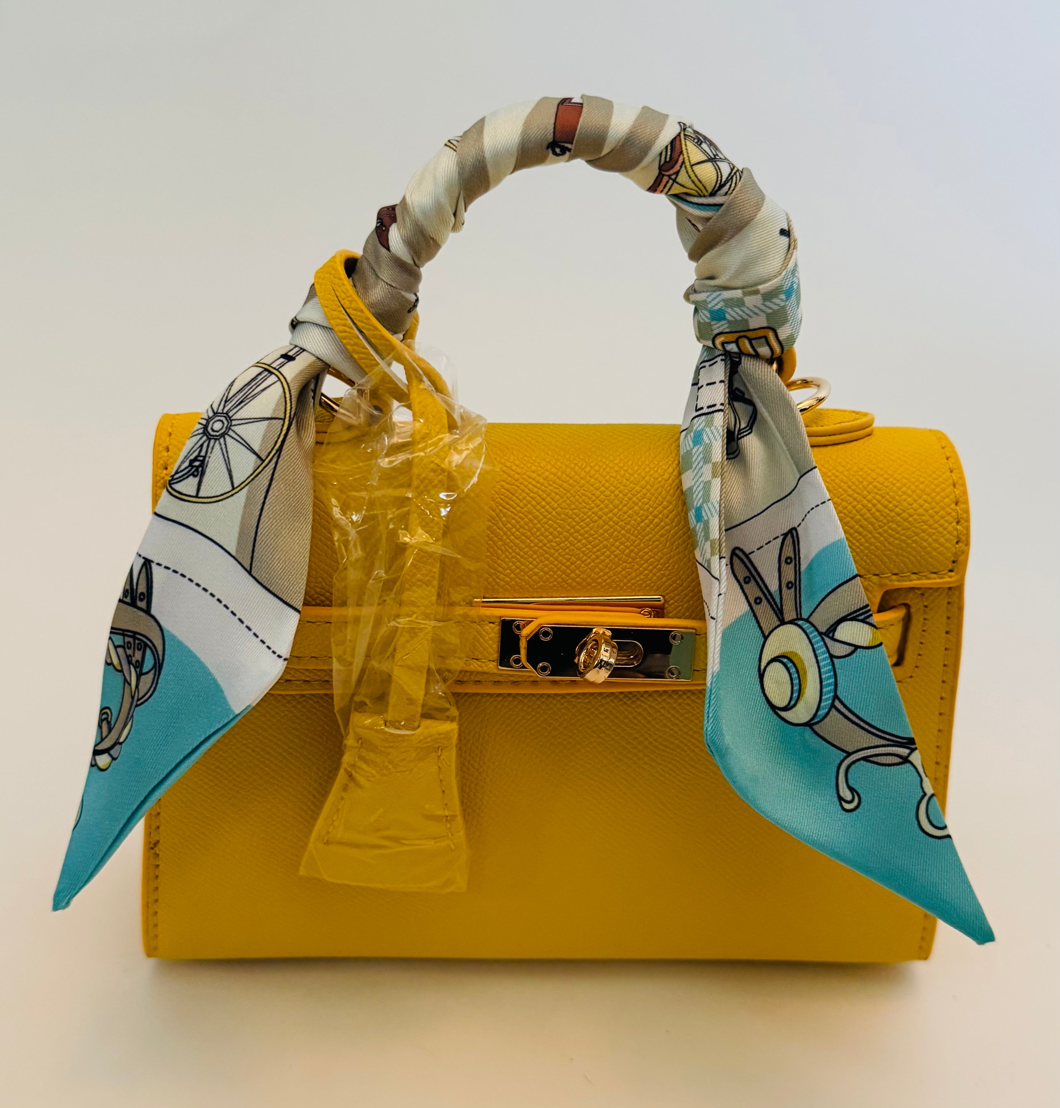Mini Icon Top Handle Bag with Scarf
