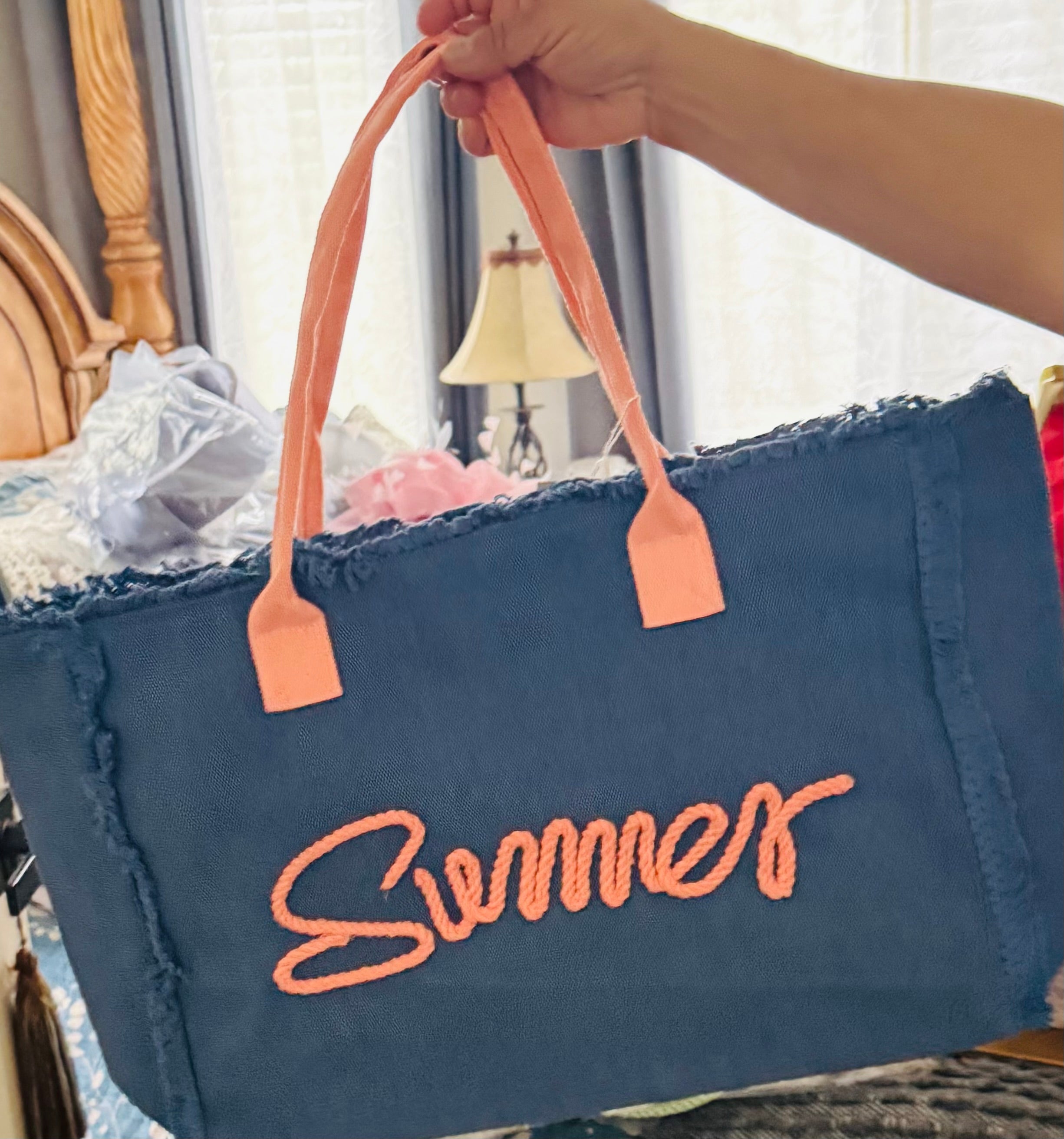 Oversized Beach Tote Bag (Various Colors/Designs)