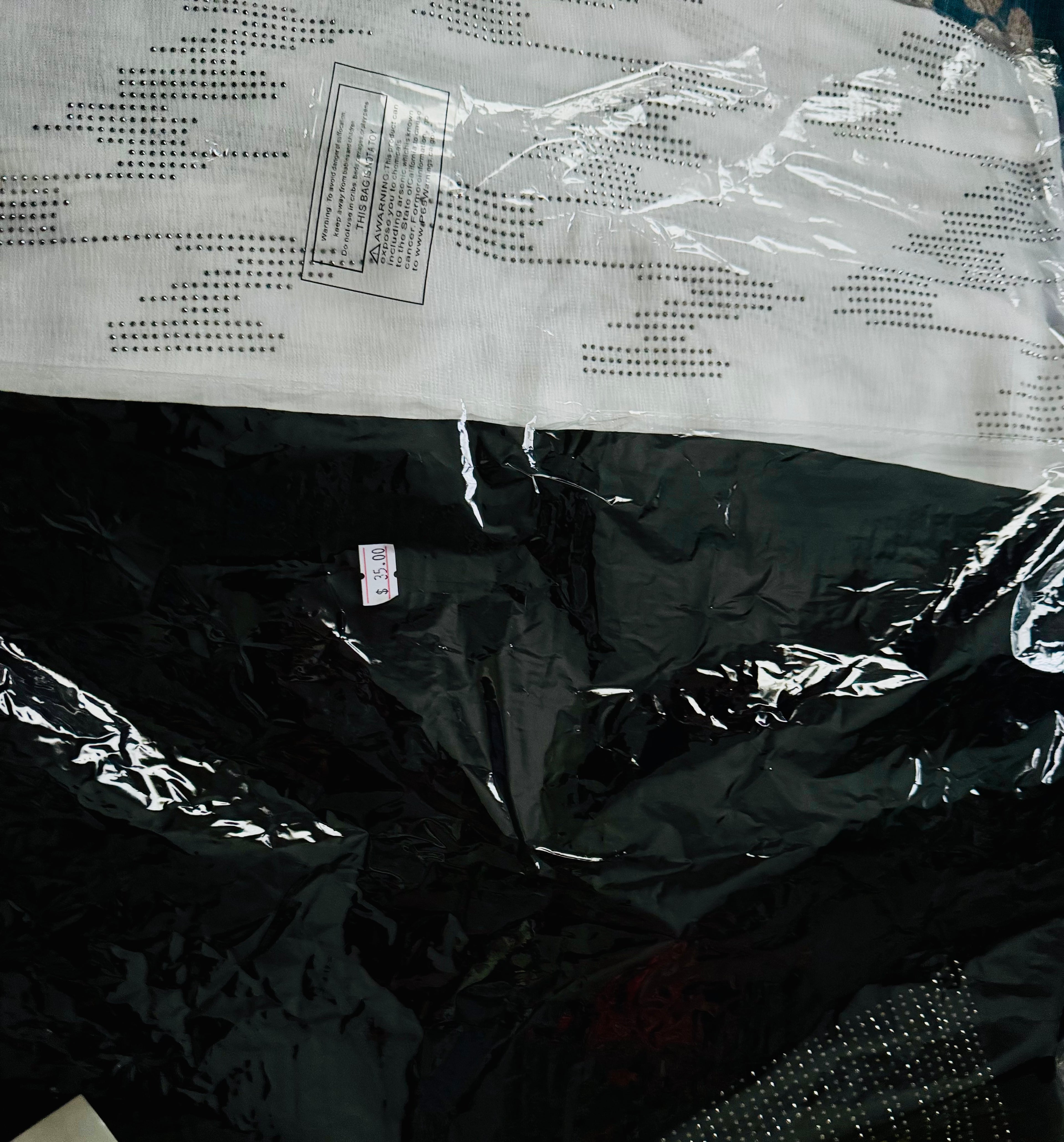 Scarf 71x16 - Beaded Black or White