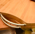 Acacia Charm Round Board with Metal Handle