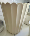 Large Decorative Scalloped Planter – Sandstone