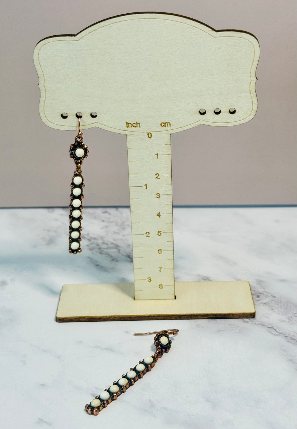 Copper-toned Strand Earrings (Pierced)