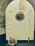 Gold and Silver Coin Profile Earrings (Pierced)