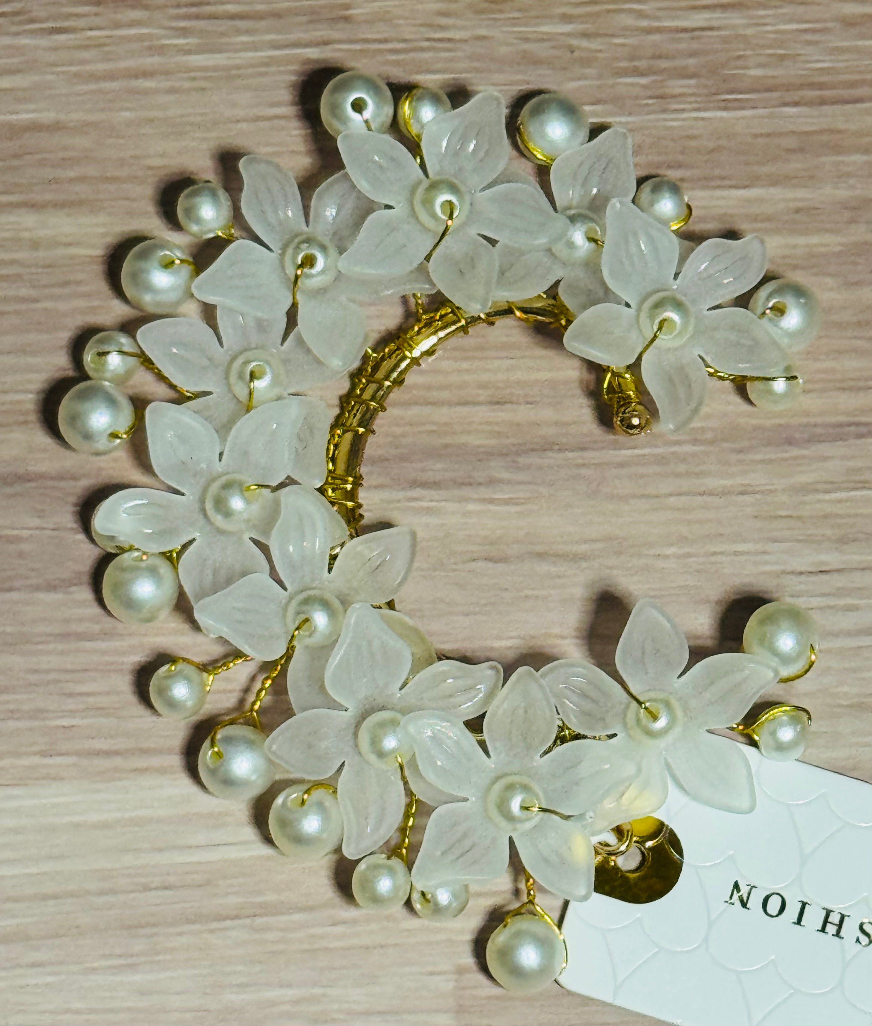 Floral Pearl Luxe Ear Cuff - No Piercing Needed