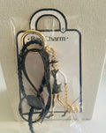 Lady Dog Walk Handbag Charm (Black/Gold)