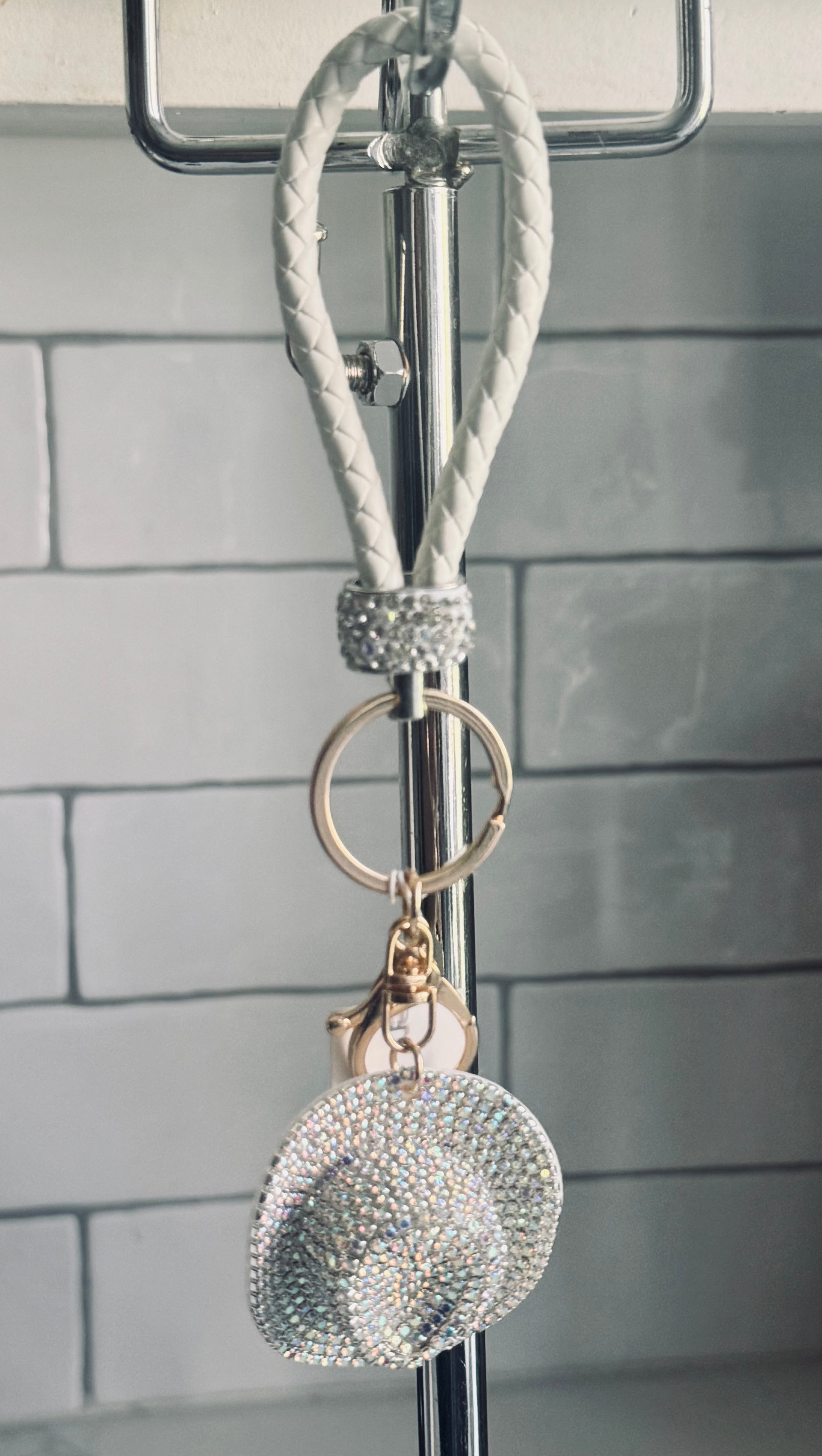 Beaded Cowboy Hand Bag Charm - White or Black