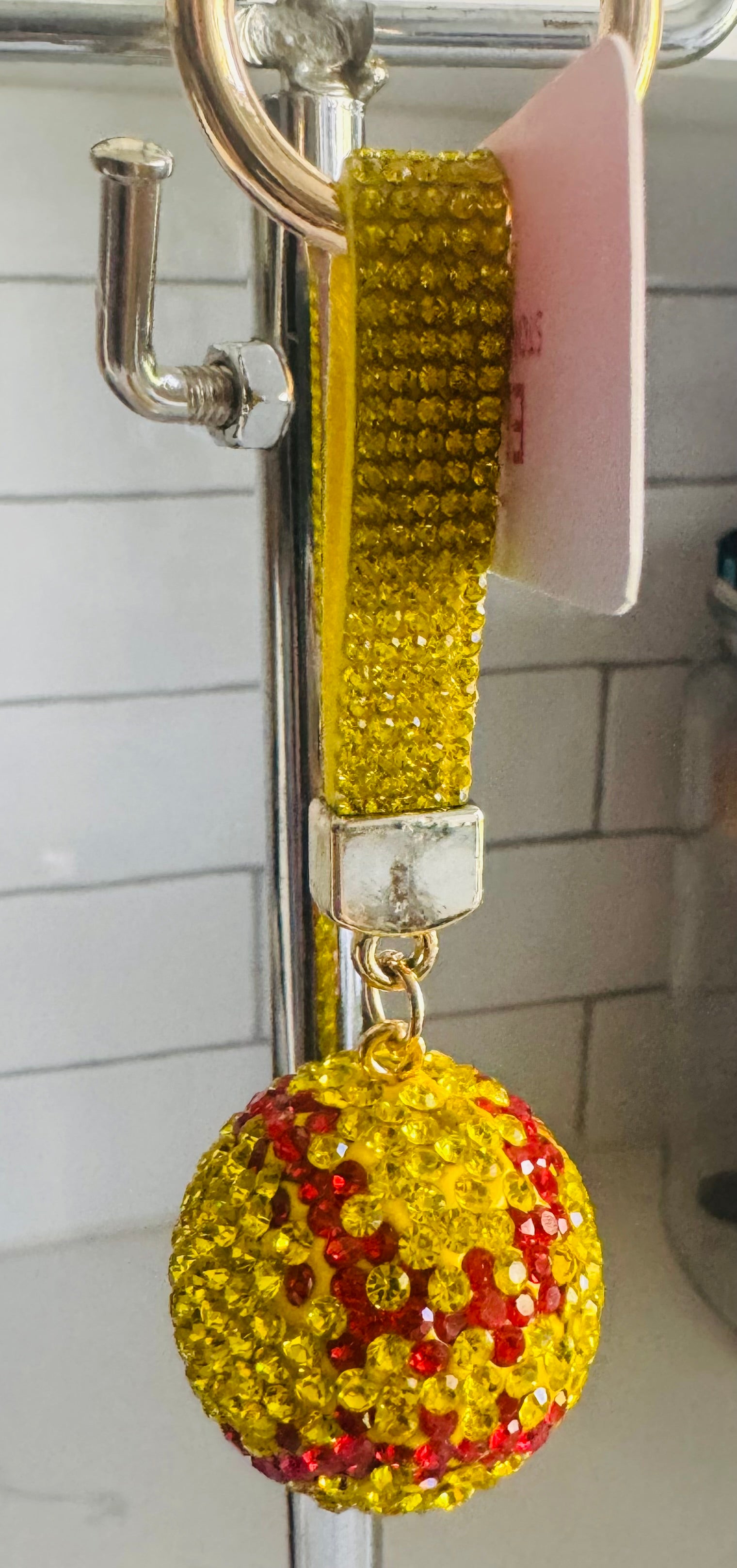 Game Day Beaded Sports Handbag Charm - Basketball/Softball
