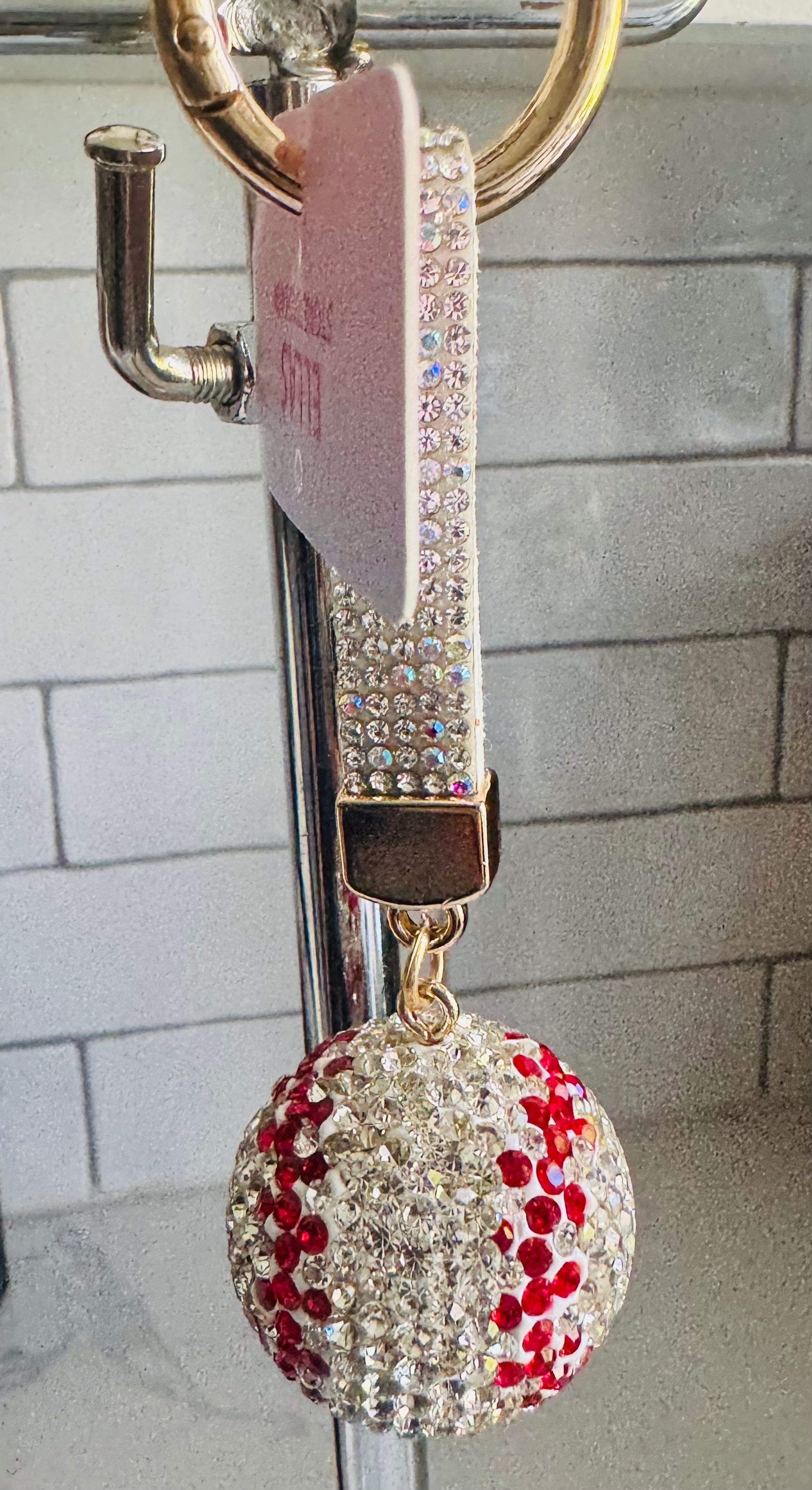 Game Day Beaded Sports Handbag Charm - Baseball/Soccer