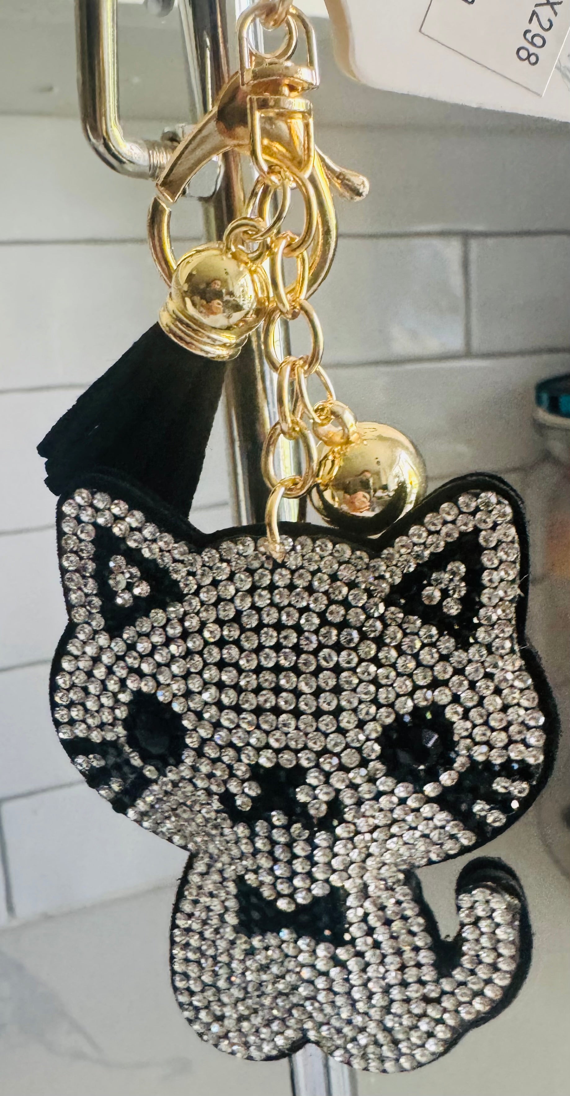 Glam Kitty Hand Bag Charm - Black, Pink or Silver