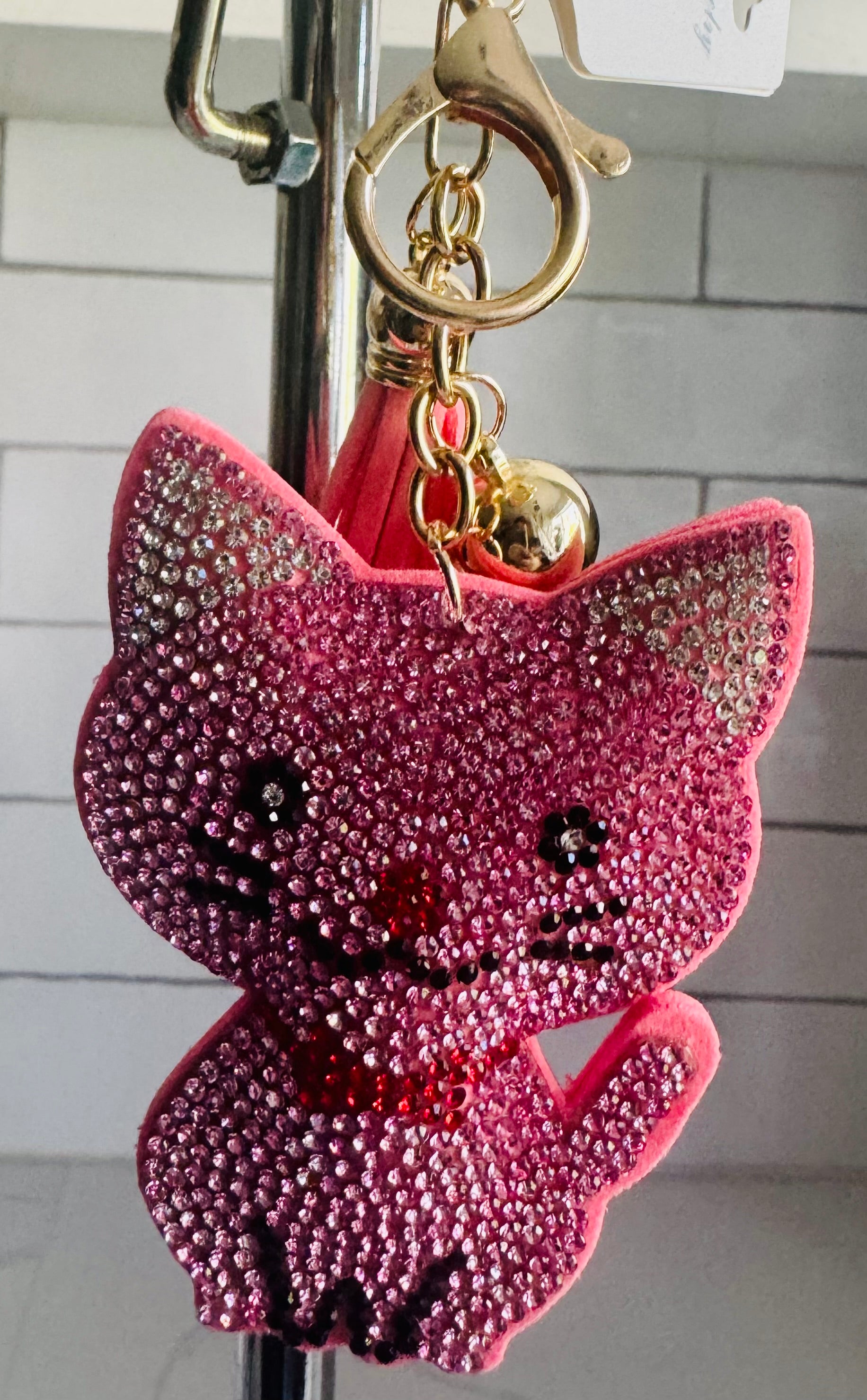 Glam Kitty Hand Bag Charm - Black, Pink or Silver