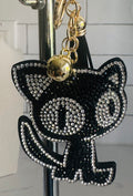 Glam Kitty Handbag Charms - Black, Pink or Silver