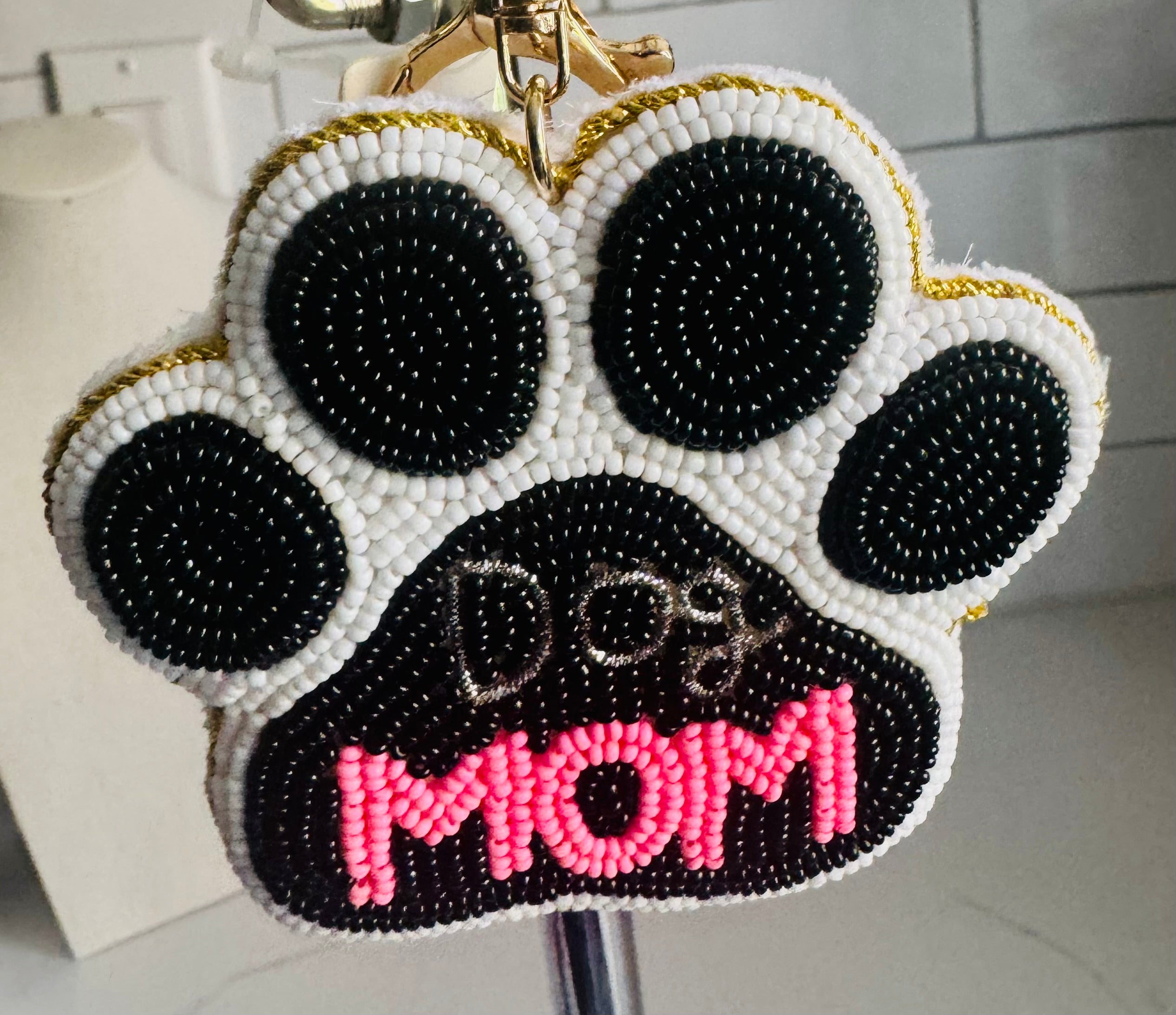 Posh Pup Hand Bag Charm  - Black, Red or White