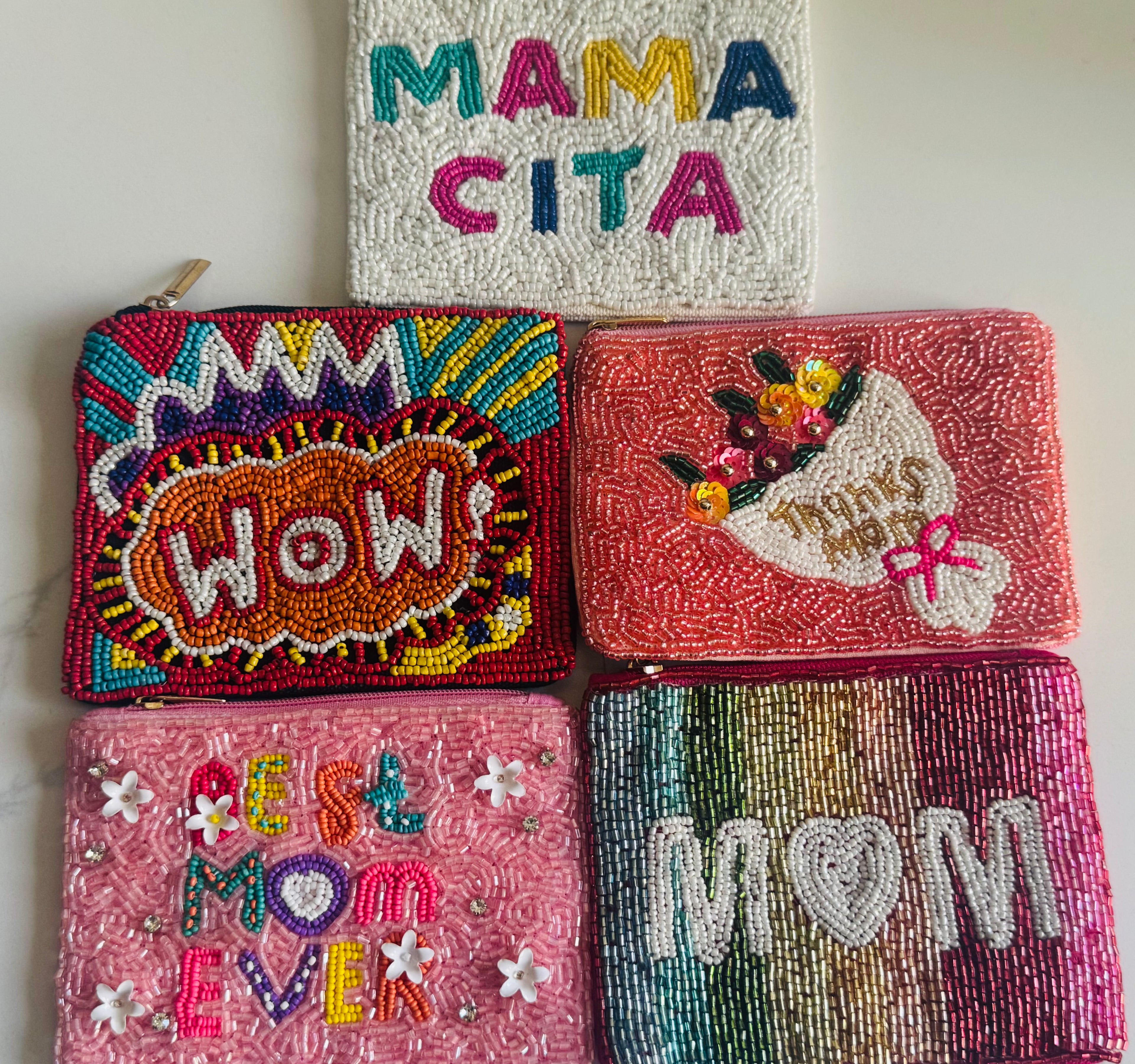 Mama Love Beaded Coin Bag Collection - 5 Unique Designs