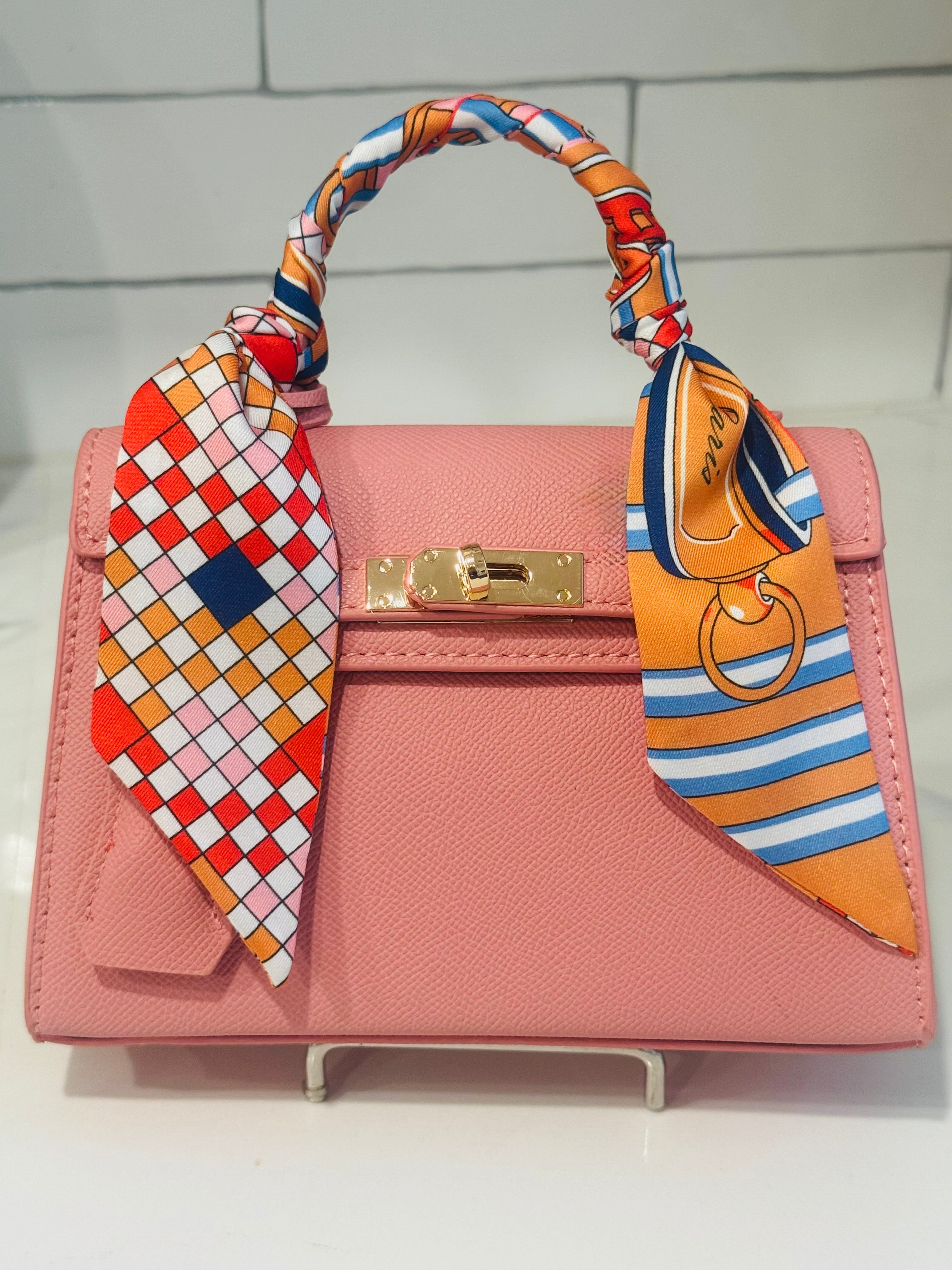 Mini Icon Top Handle Bag with Scarf
