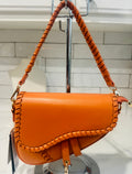 Modern Saddle Handbag - Orange