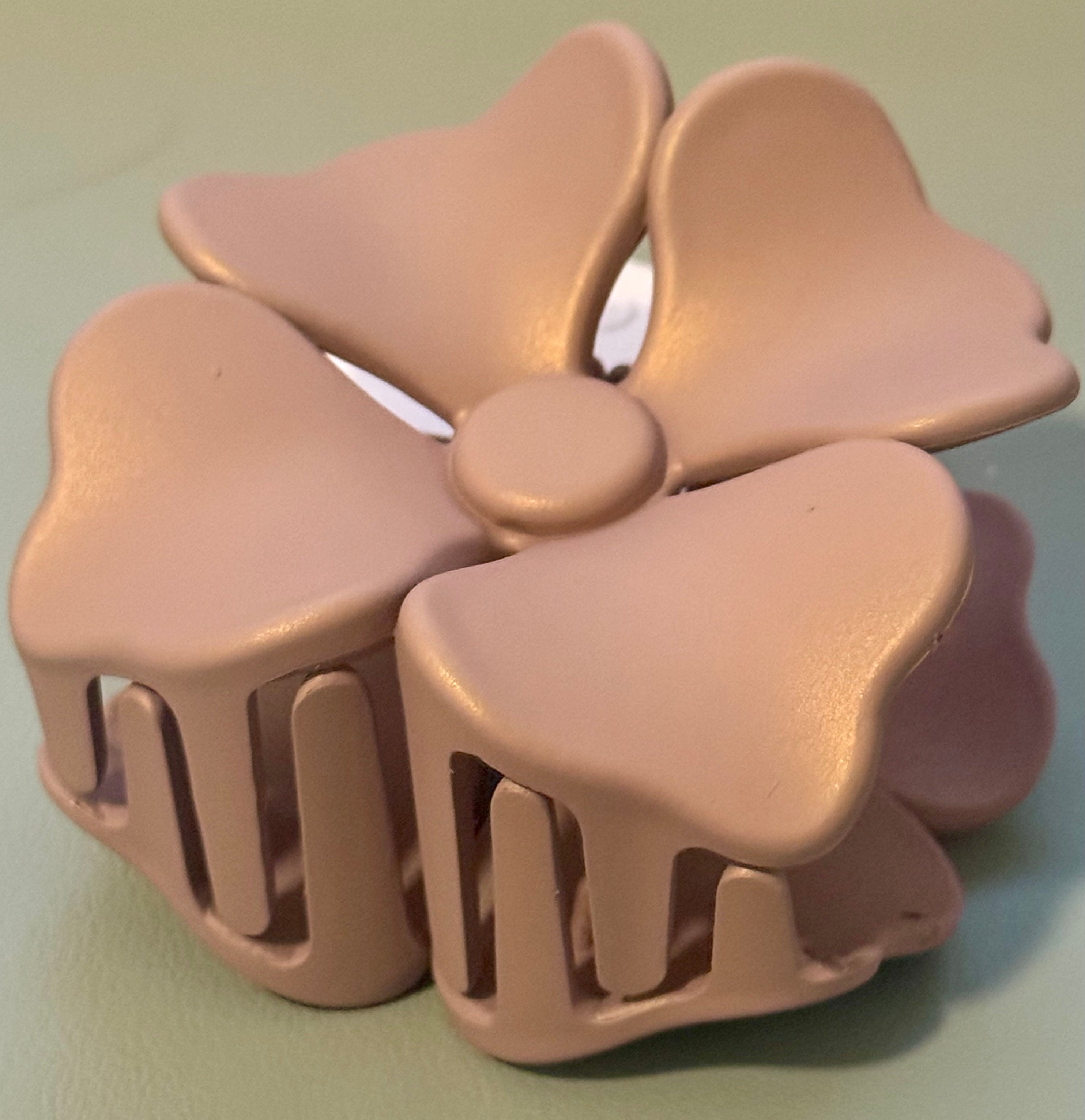 Flower Shaped Hair Clips (Various Matte Colors)