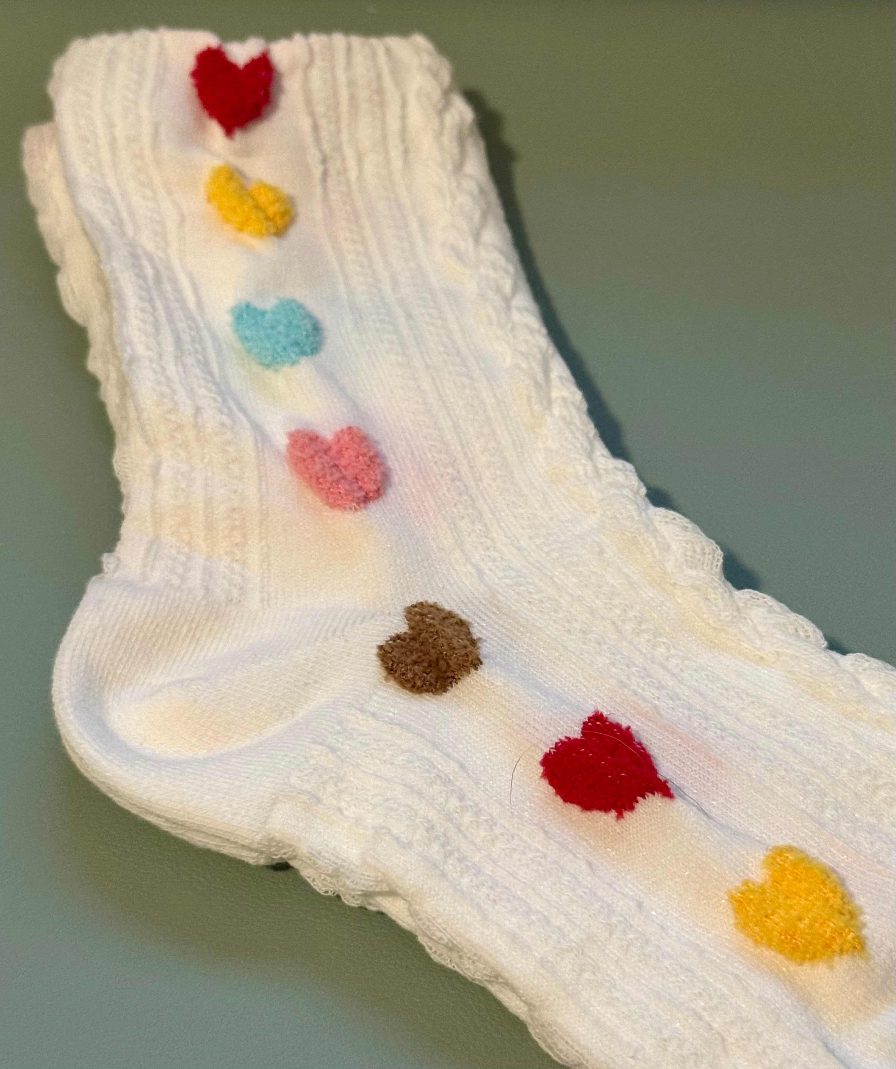 Heart Design Tube Socks - Multi-Color